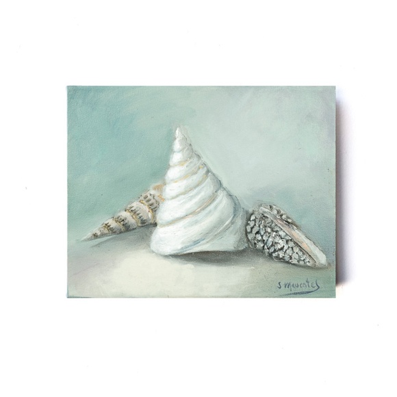 Original oil painting "Sea cones" #1 8"x10" - Picture 2 of 3